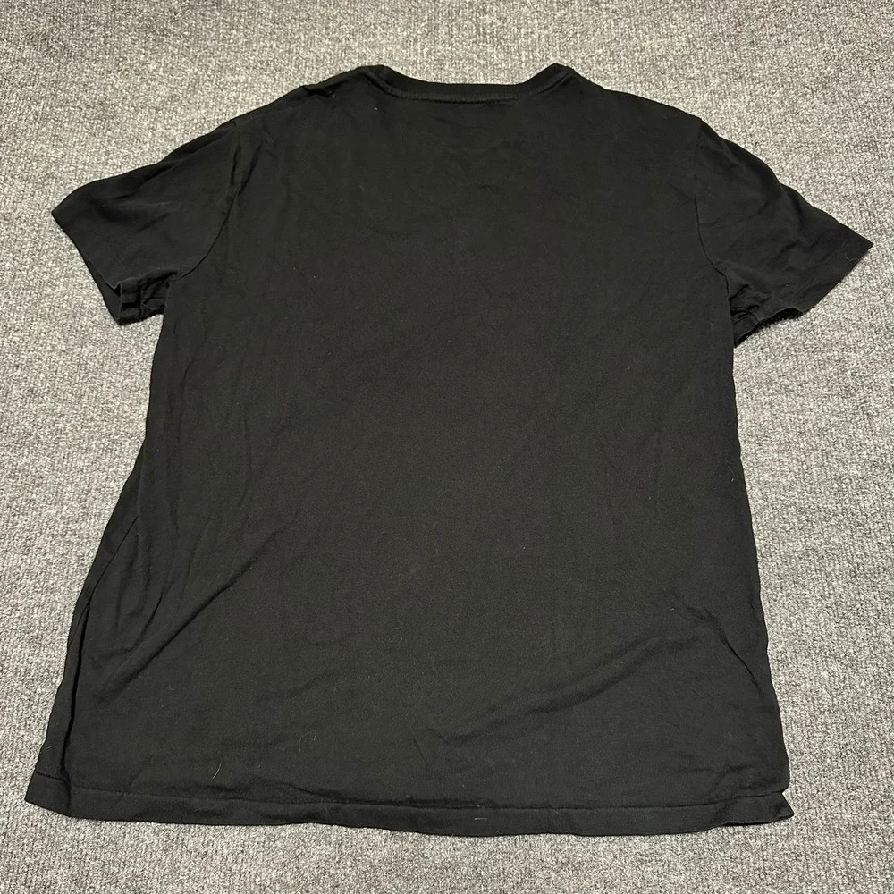 Polo Ralph Lauren Mens Custom Fit Crew Neck T-Shirt Black Red Pony Logo Size L
